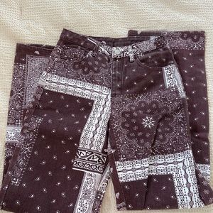 burgundy bandana Jeans